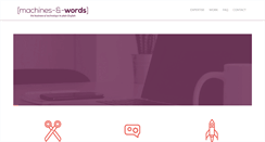 Desktop Screenshot of machinesandwords.com